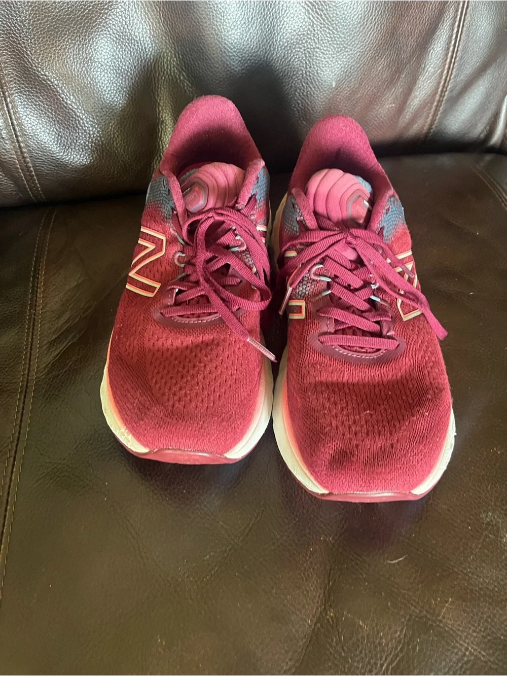 New Balance Women's Maroon and Pink Running Shoes